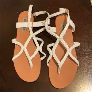 White Steve Madden sandals
